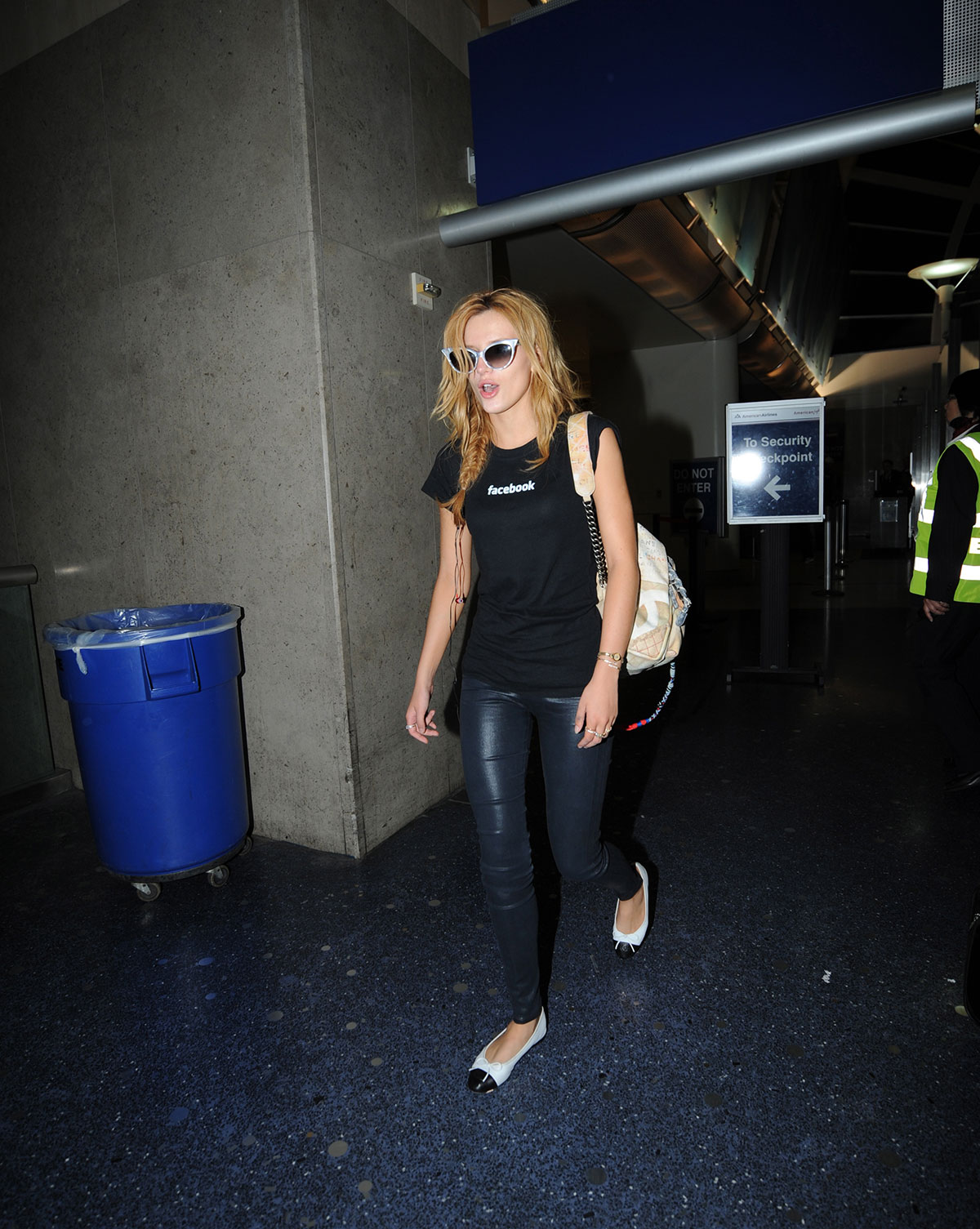 Bella Thorne making her way through LAX Airport