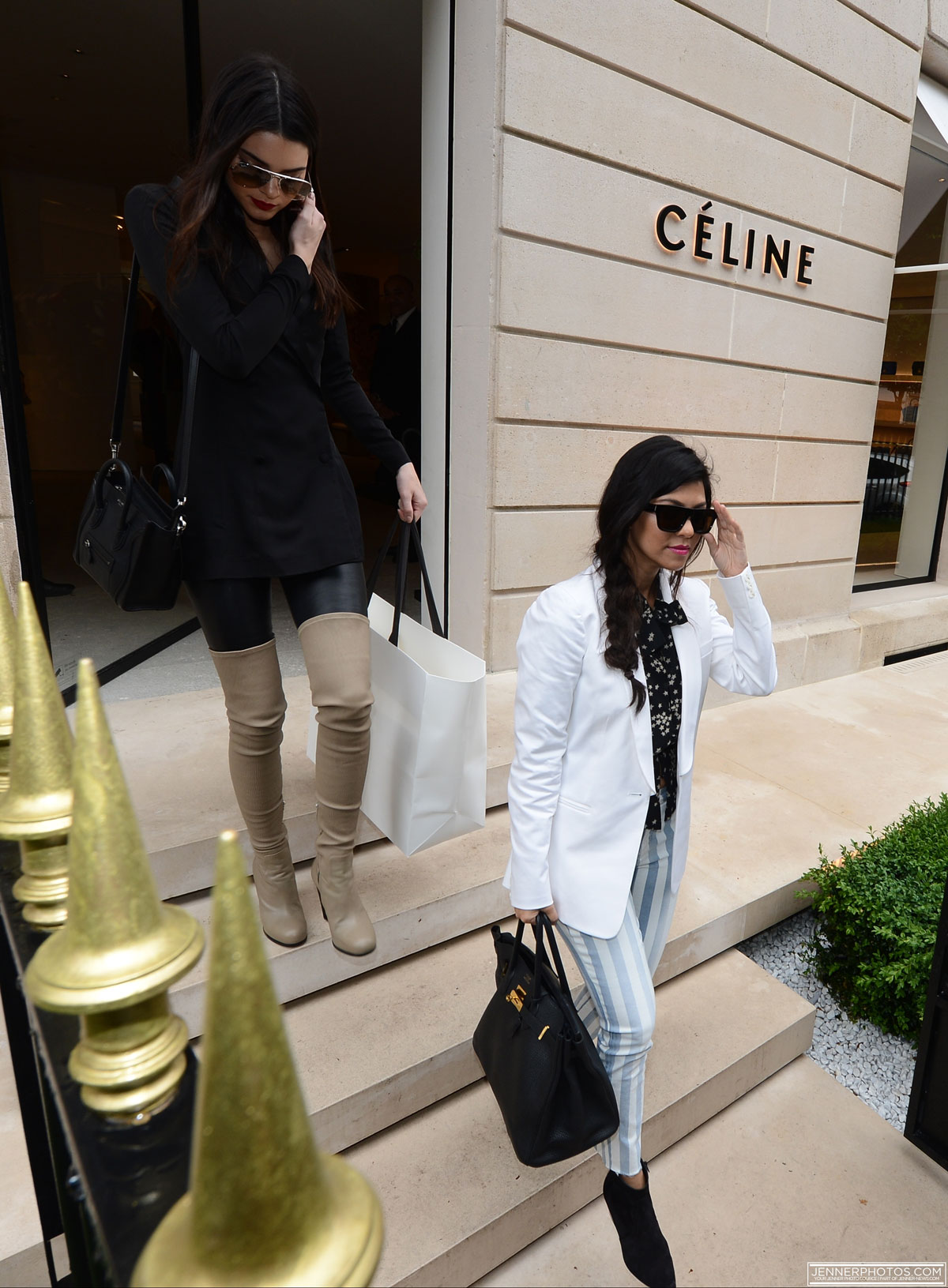Kendall Jenner out shopping with family