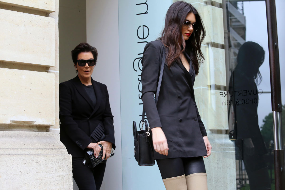 Kendall Jenner out shopping with family