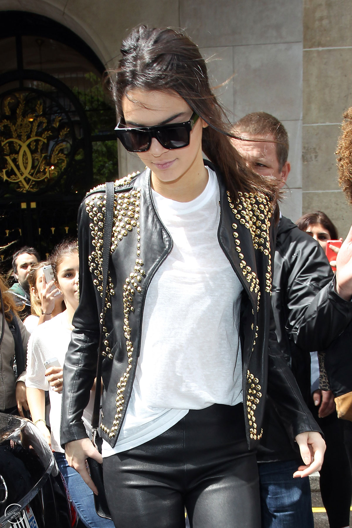 Kendall Jenner seen leaving the Four Seasons George V Hotel