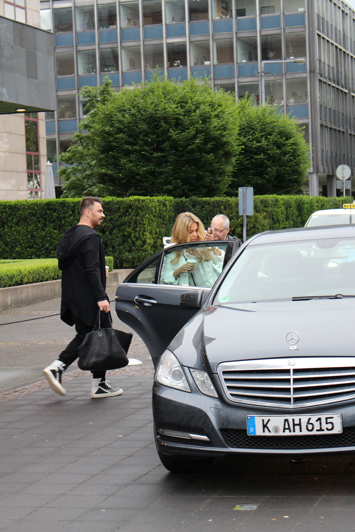 Sylvie Meis leaves the Hyatt Hotel in Koln