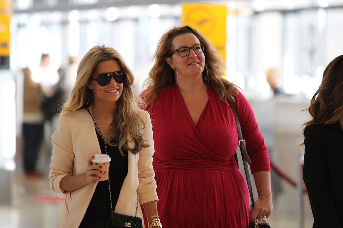 Sylvie Meis at airport in Koln