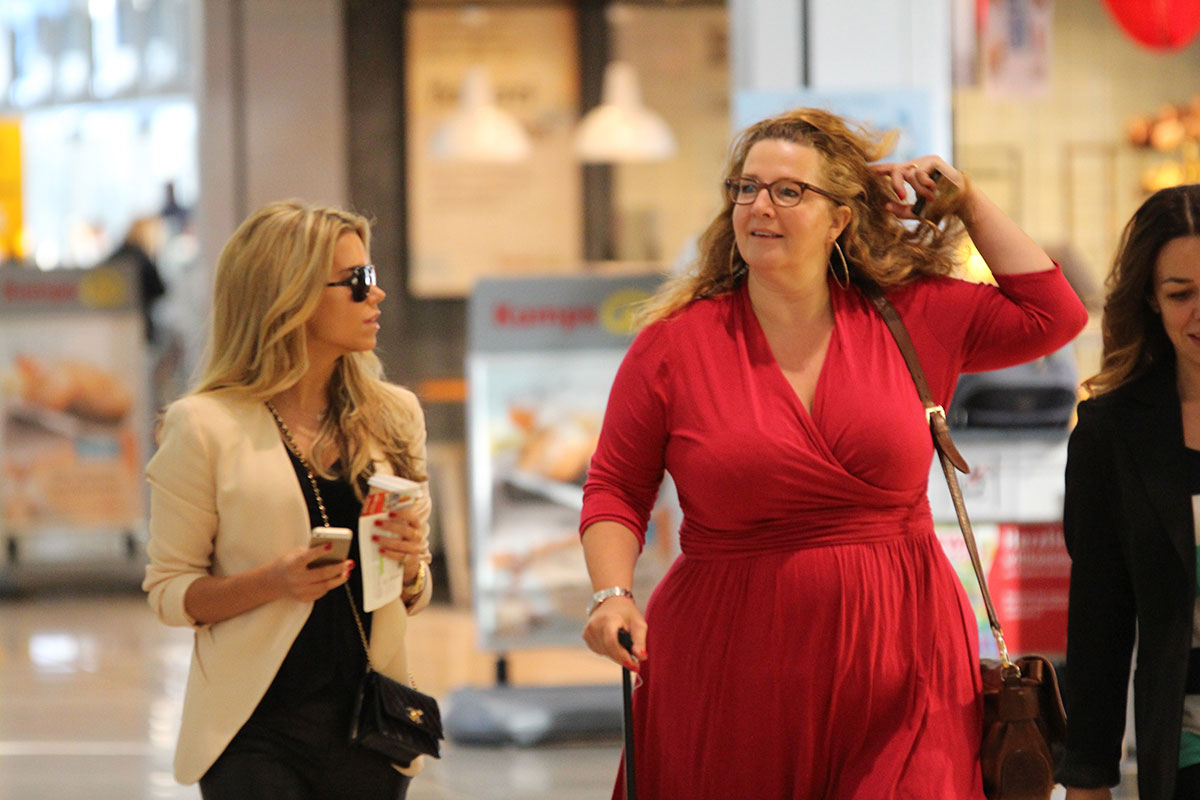 Sylvie Meis at airport in Koln