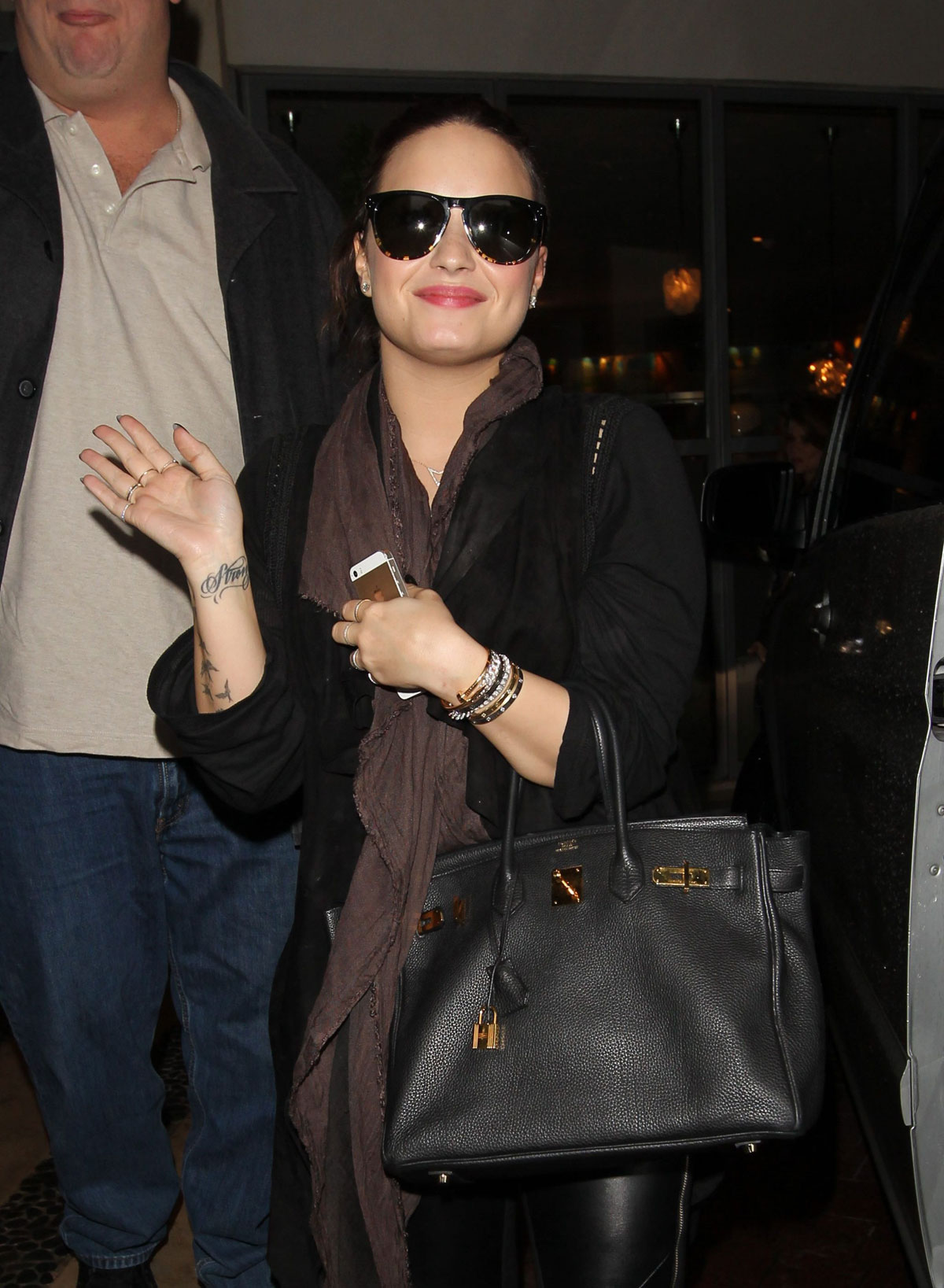 Demi Lovato out in London