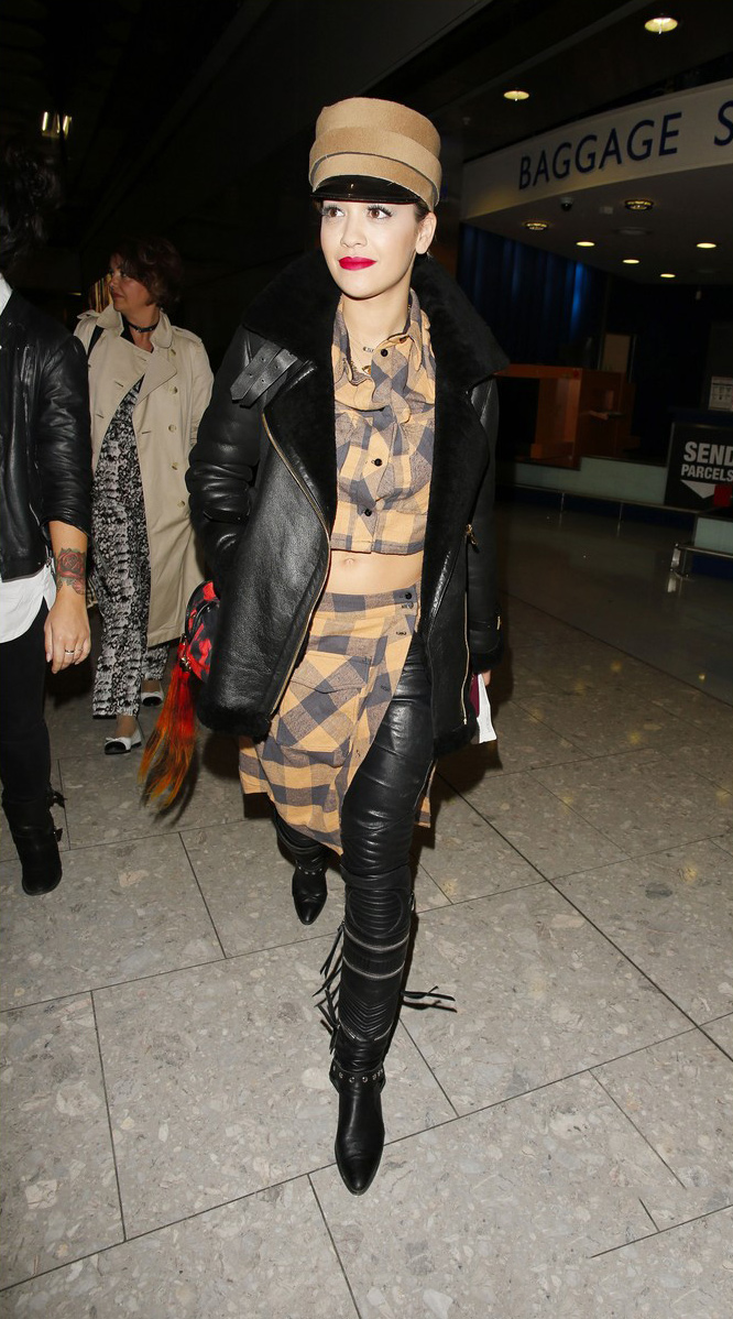 Rita Ora arrived back in London from Radio 1’s Big Weekend