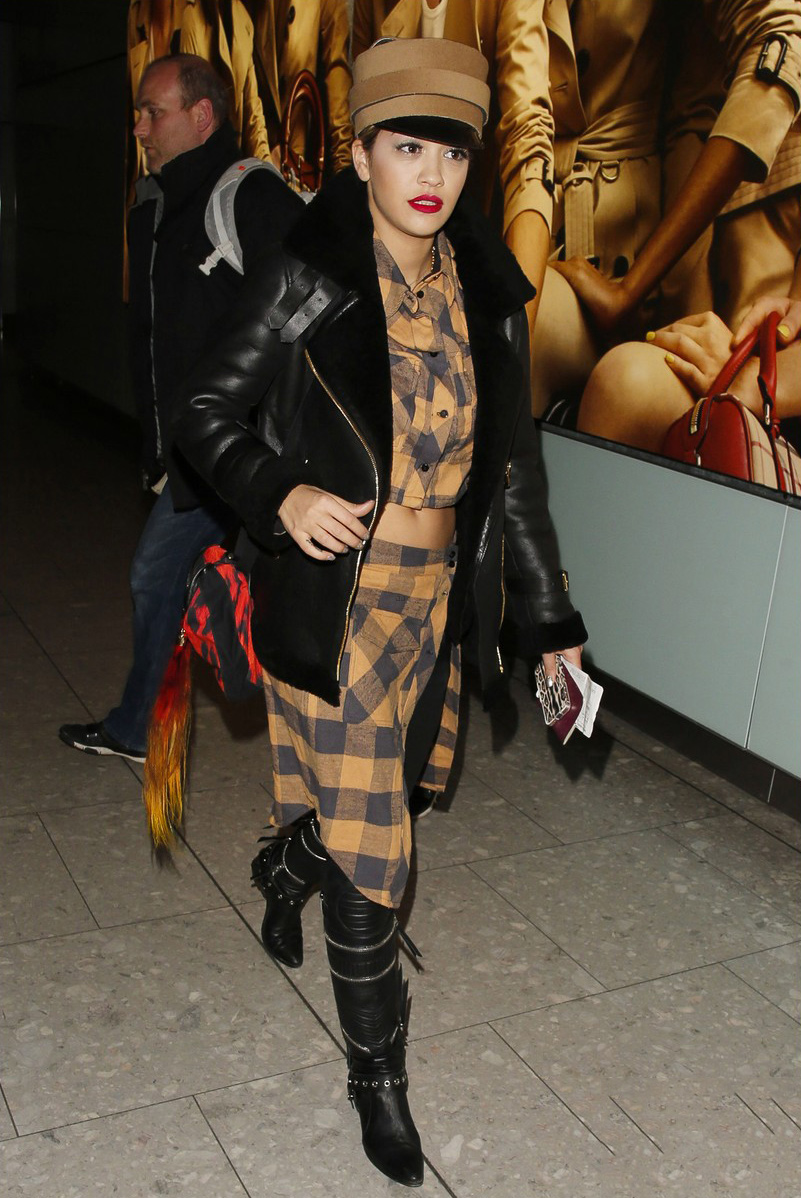 Rita Ora arrived back in London from Radio 1’s Big Weekend