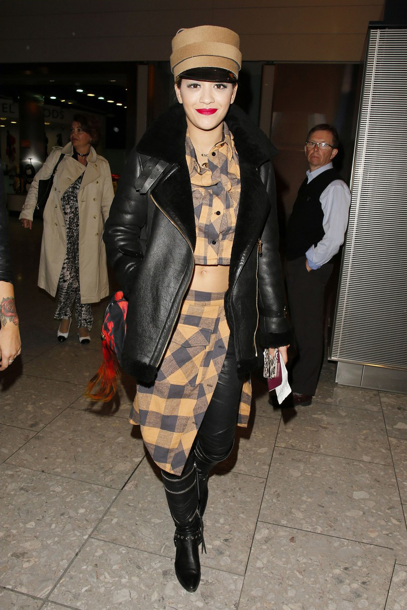 Rita Ora arrived back in London from Radio 1’s Big Weekend