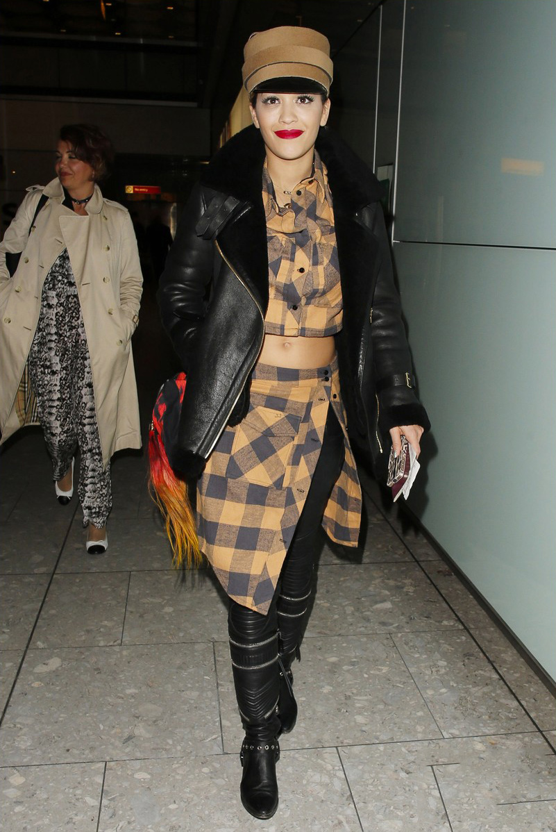 Rita Ora arrived back in London from Radio 1’s Big Weekend