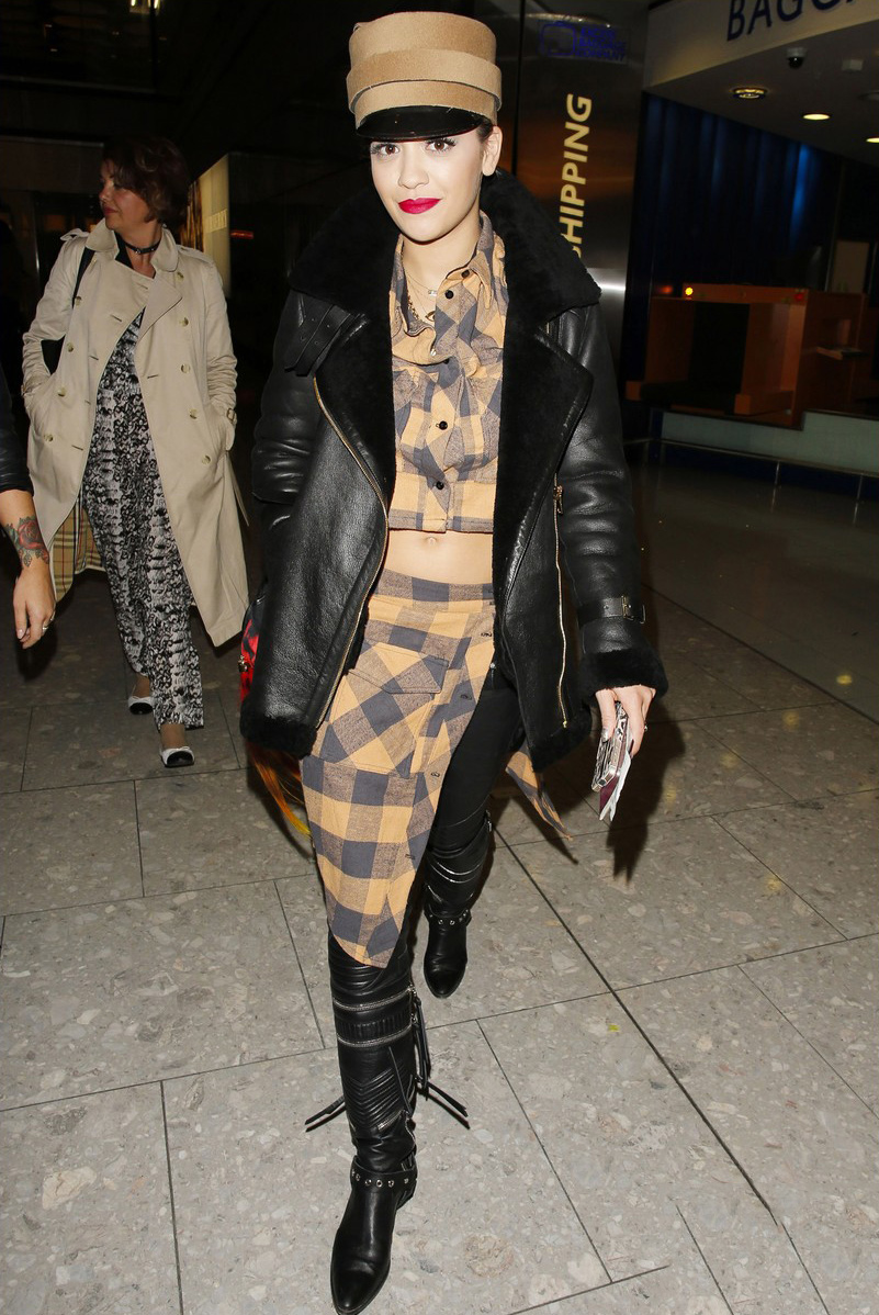 Rita Ora arrived back in London from Radio 1’s Big Weekend