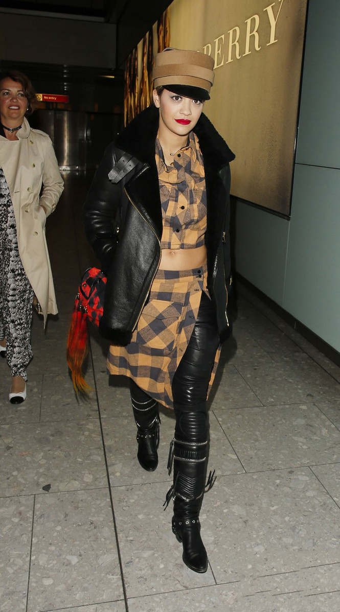 Rita Ora arrived back in London from Radio 1’s Big Weekend