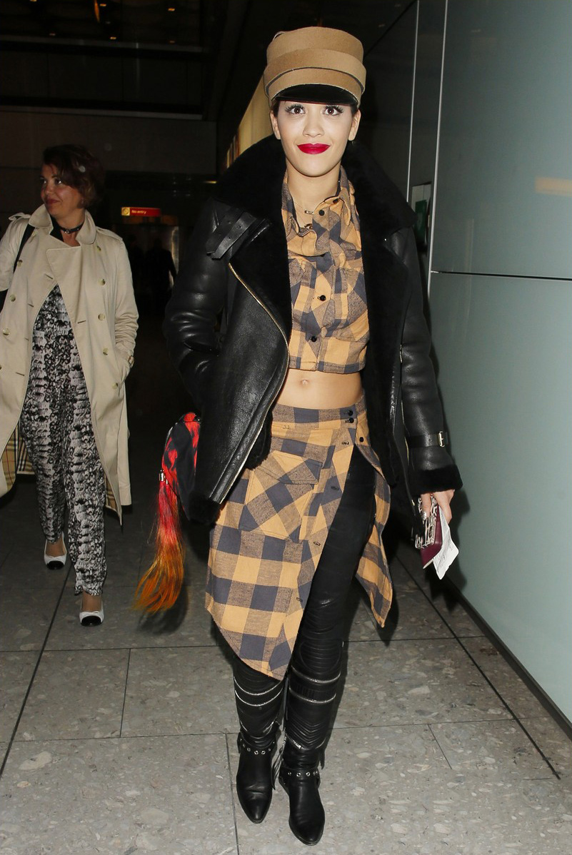 Rita Ora arrived back in London from Radio 1’s Big Weekend