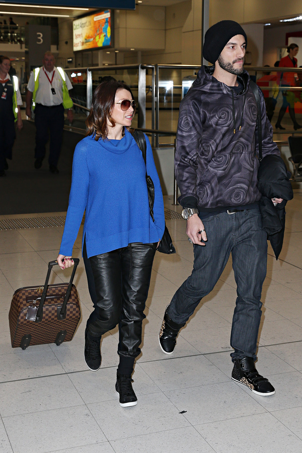 Dannii Minogue at Sydney airport