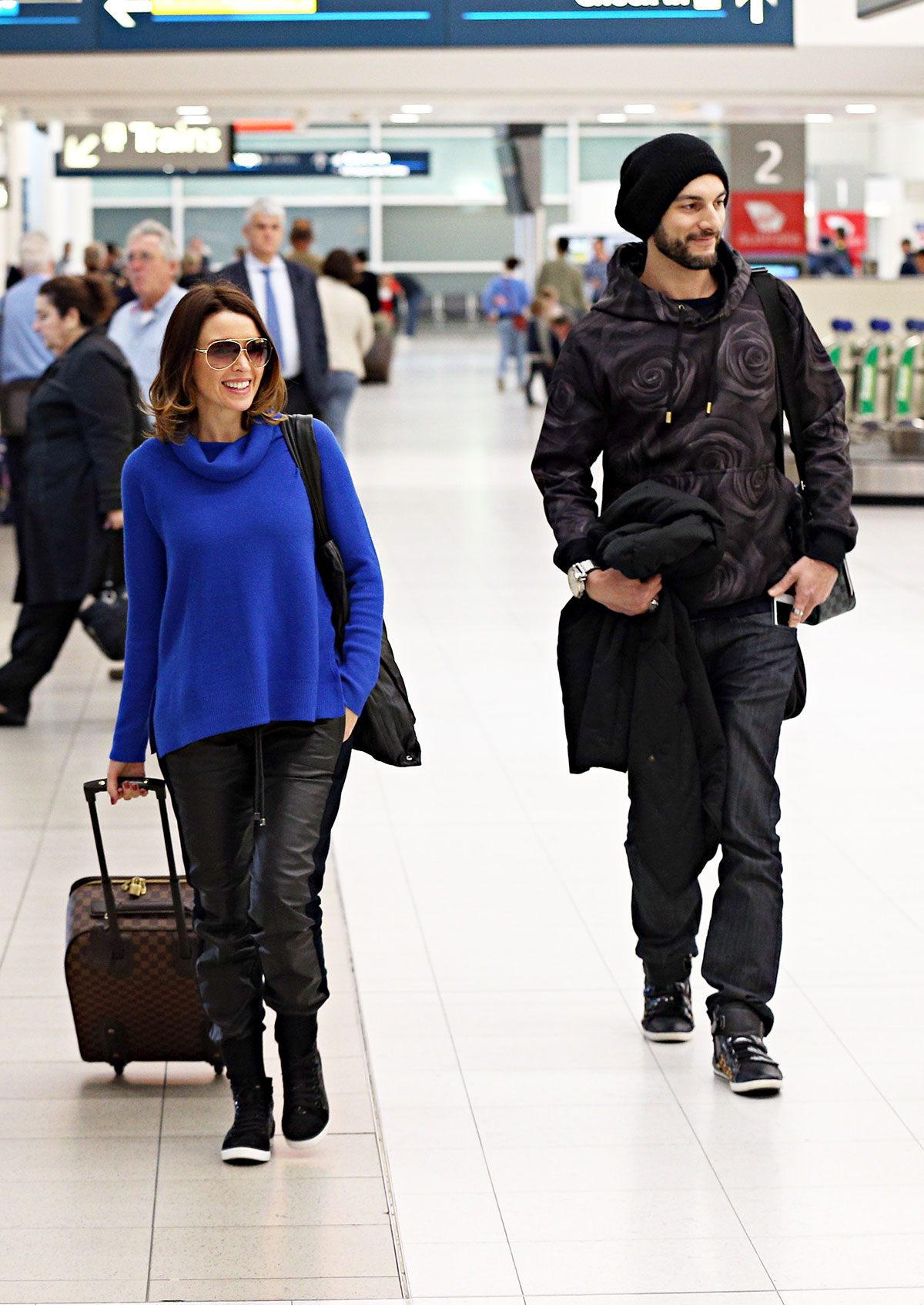 Dannii Minogue at Sydney airport