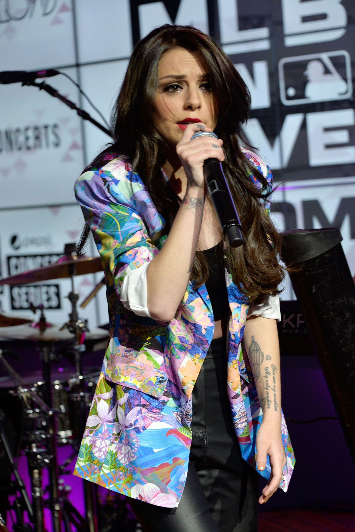 Cher Lloyd performs at MLB Fan Cave