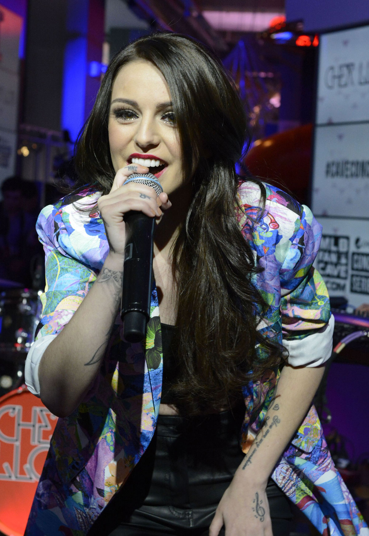 Cher Lloyd performs at MLB Fan Cave