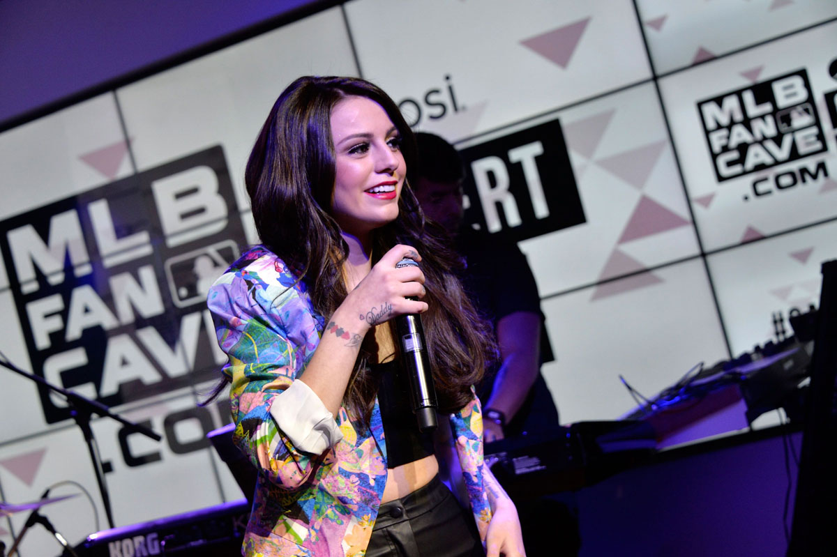 Cher Lloyd performs at MLB Fan Cave