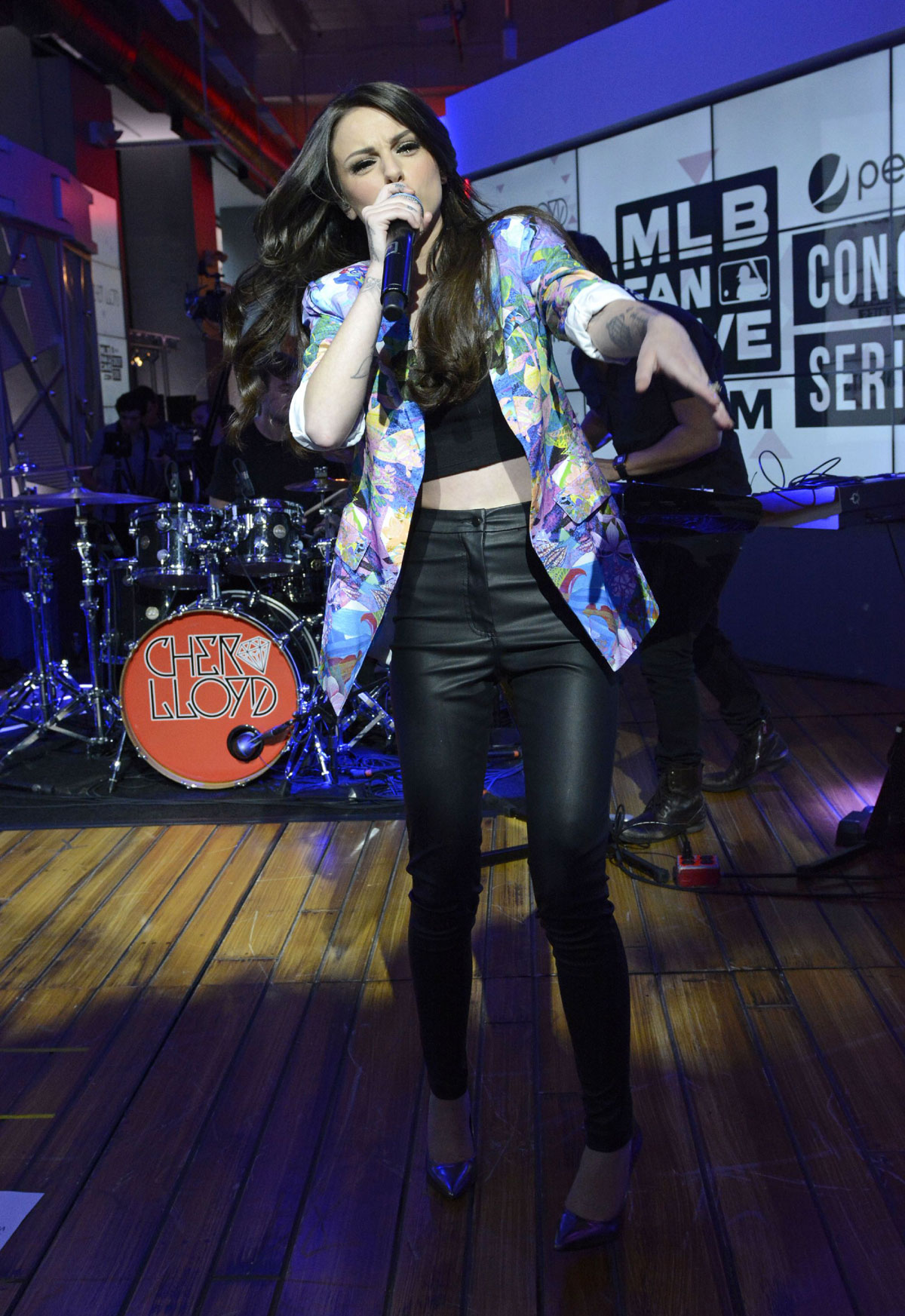 Cher Lloyd performs at MLB Fan Cave