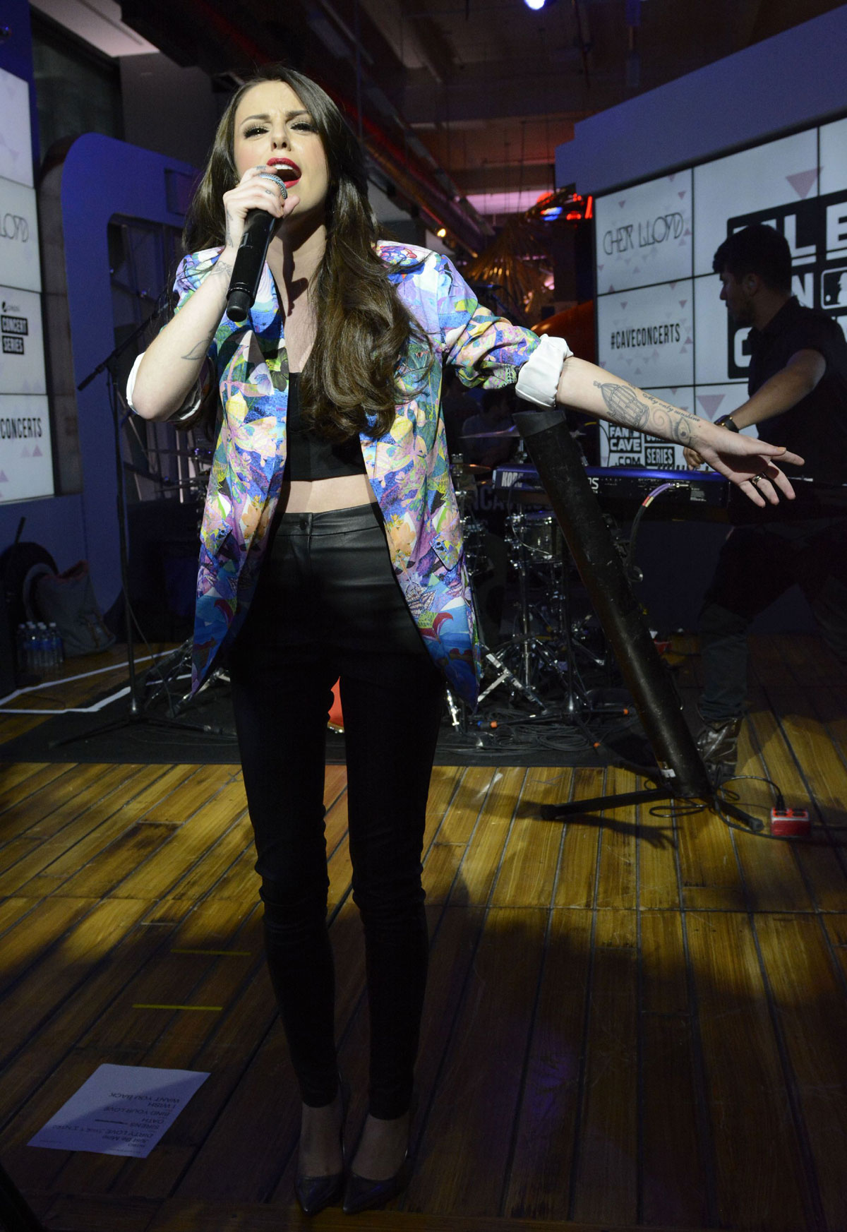 Cher Lloyd performs at MLB Fan Cave