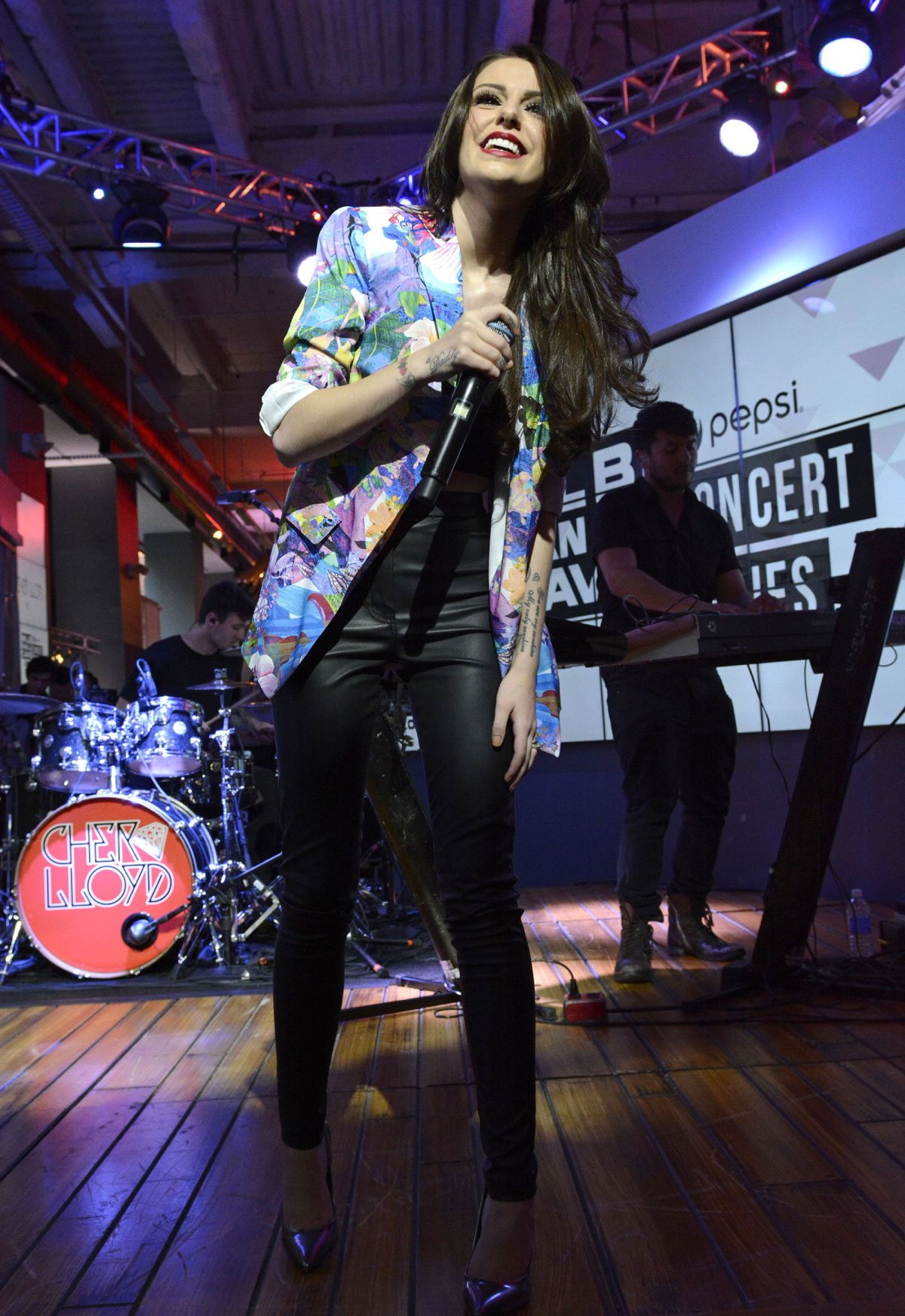 Cher Lloyd performs at MLB Fan Cave