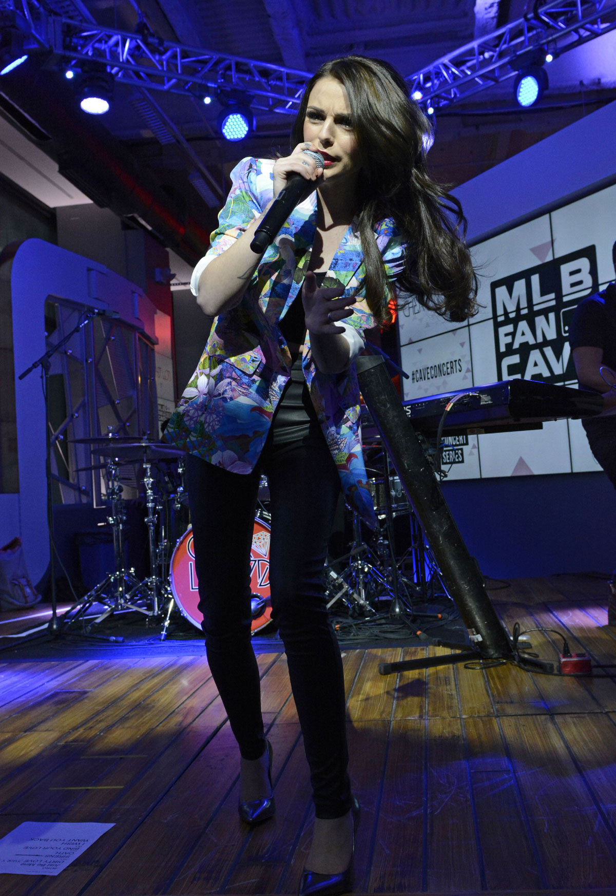 Cher Lloyd performs at MLB Fan Cave