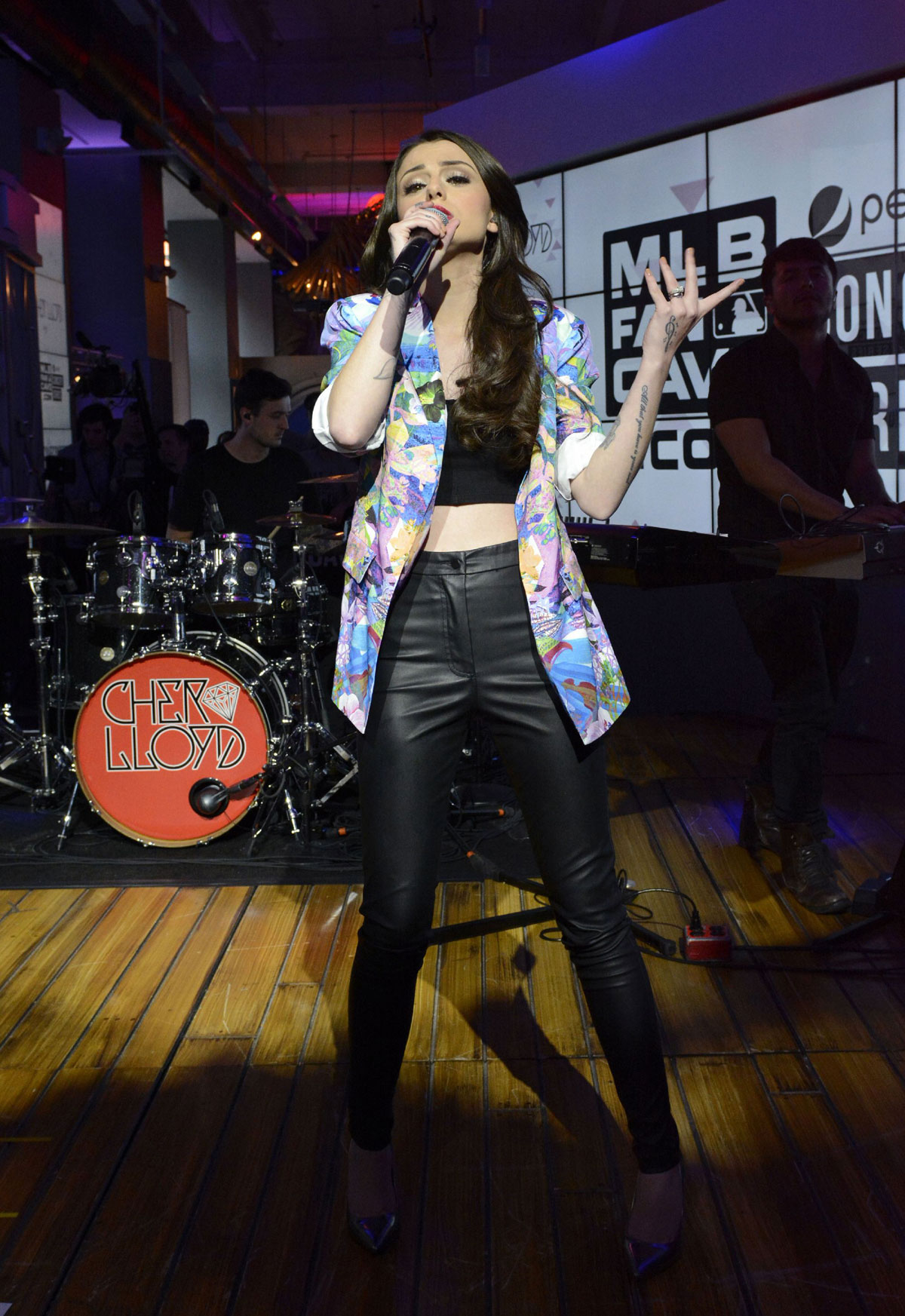 Cher Lloyd performs at MLB Fan Cave