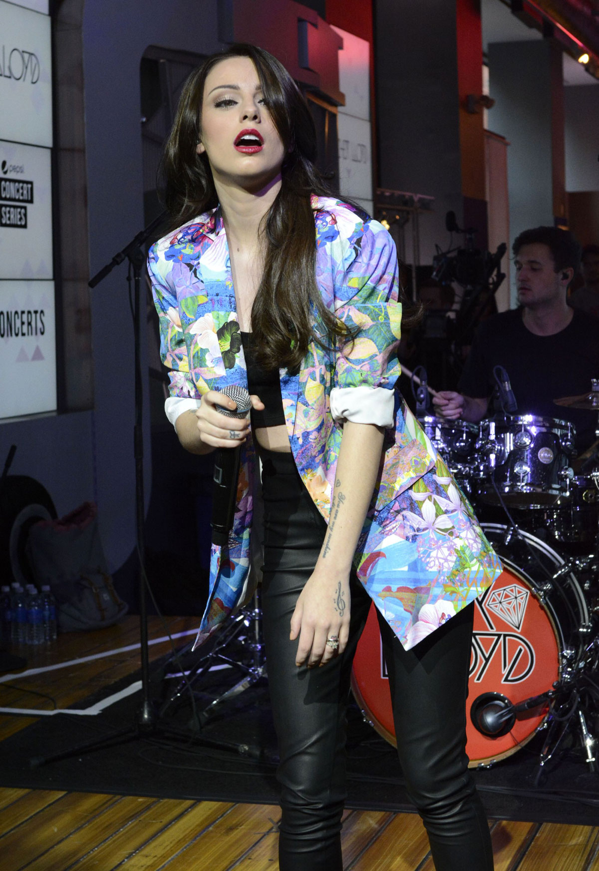 Cher Lloyd performs at MLB Fan Cave