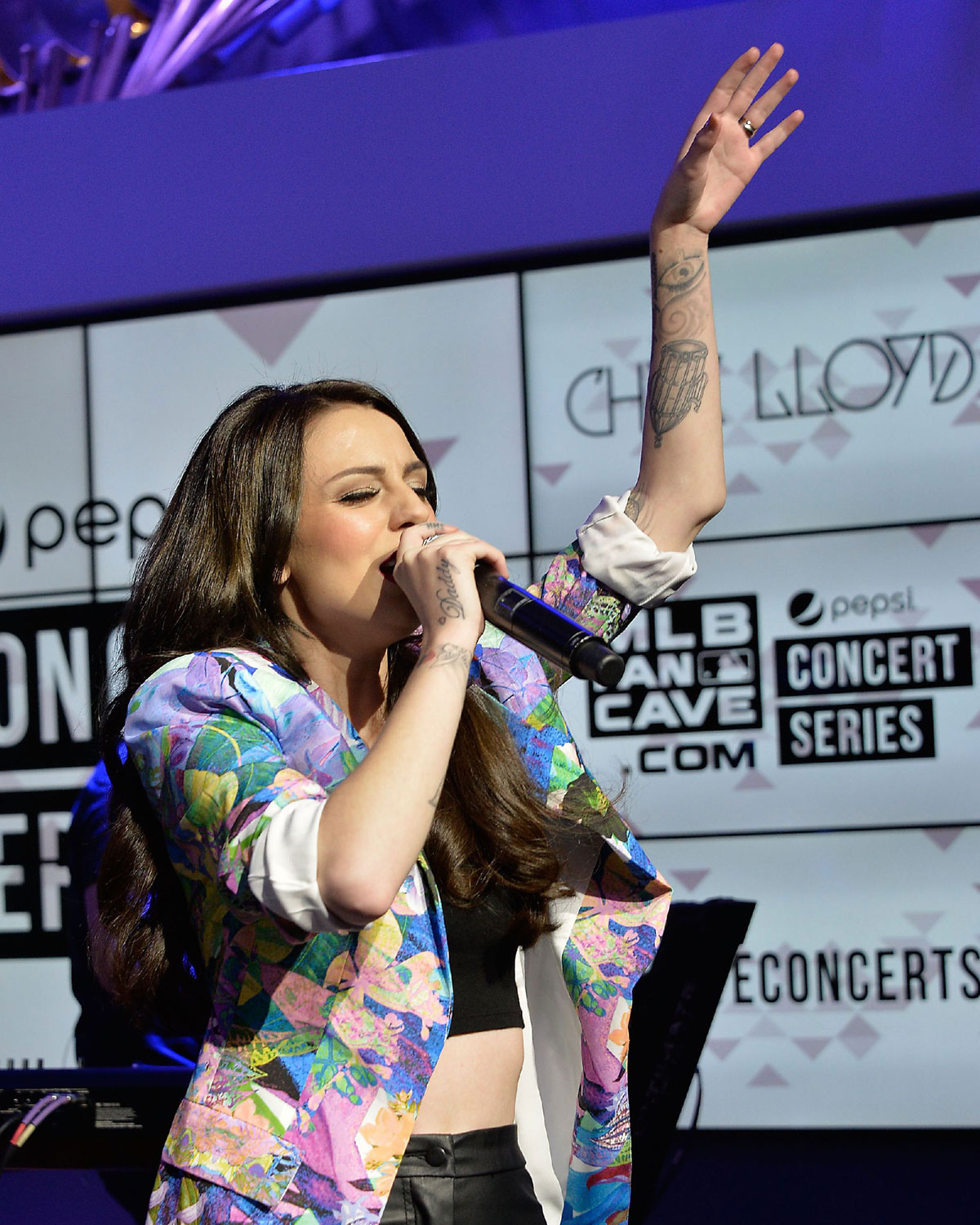 Cher Lloyd performs at MLB Fan Cave