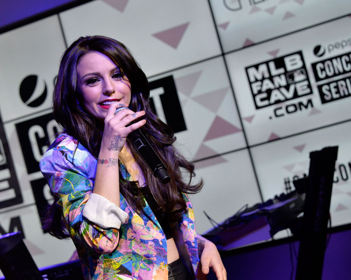 Cher Lloyd performs at MLB Fan Cave