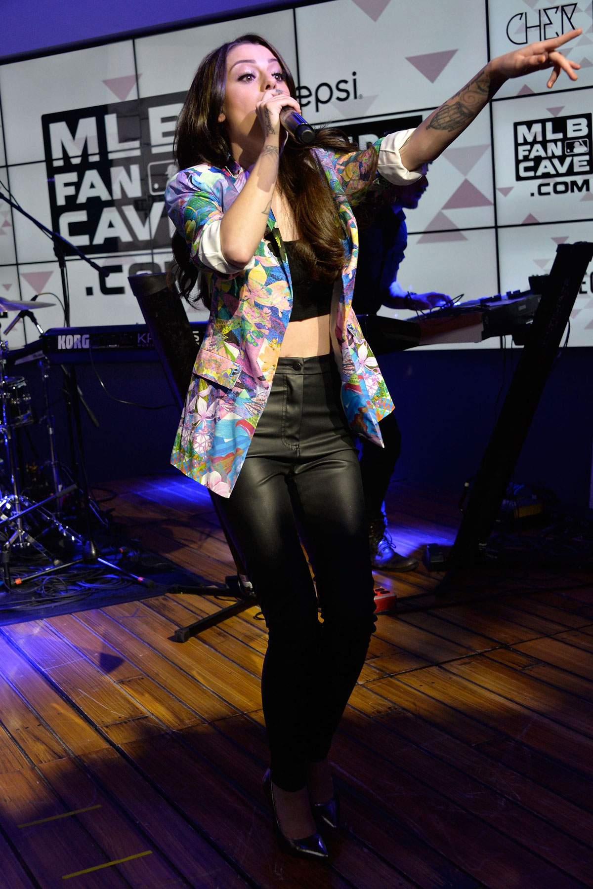 Cher Lloyd performs at MLB Fan Cave