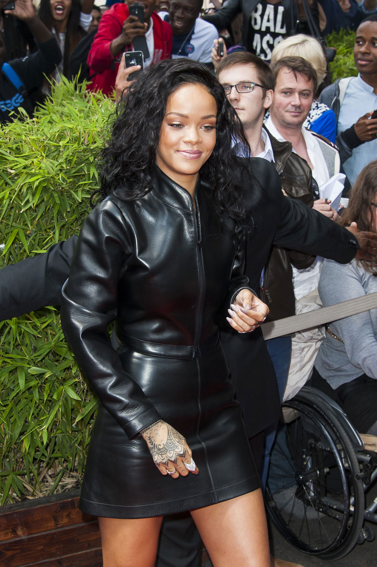 Rihanna attends Charity T-Shirt release with Hard Rock Cafe Paris