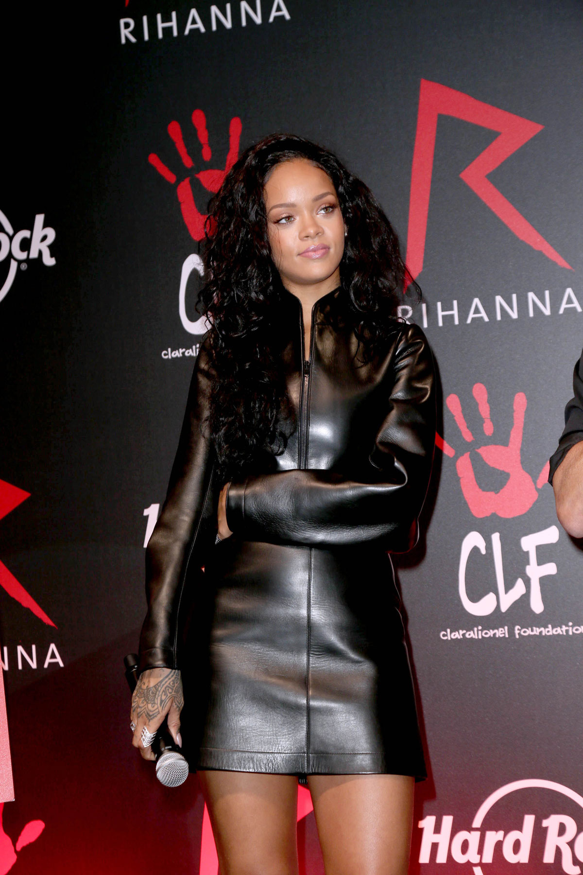 Rihanna attends Charity T-Shirt release with Hard Rock Cafe Paris