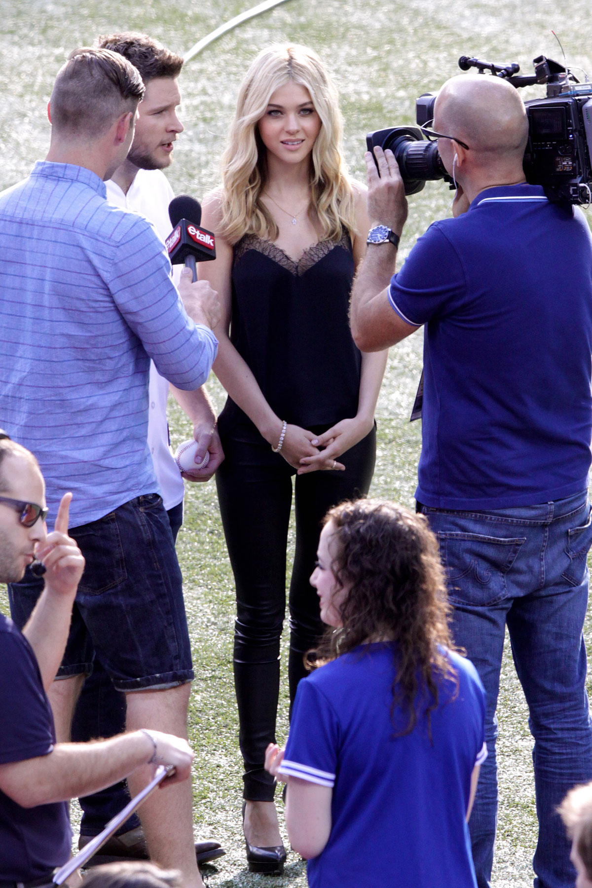 Nicola Peltz attends Blue Jays baseball game