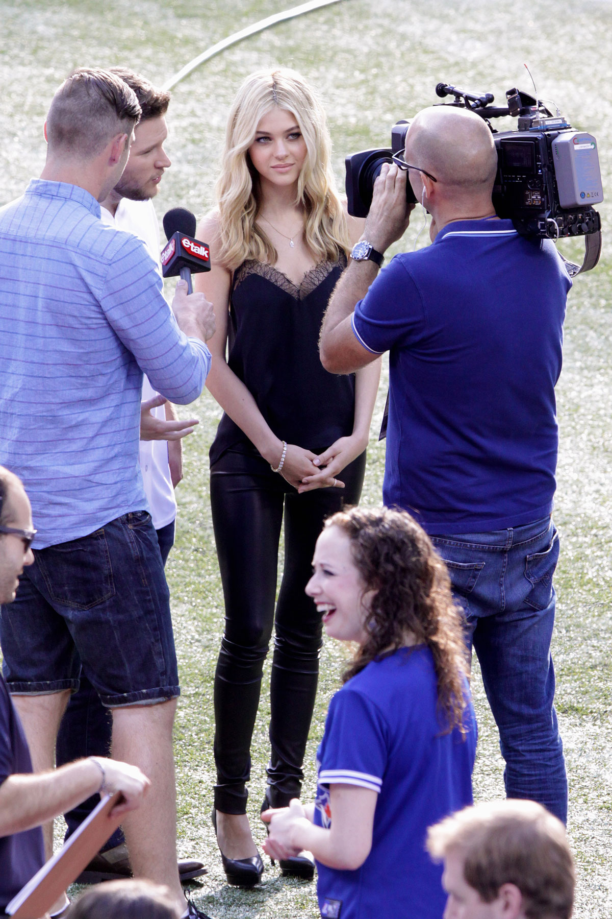 Nicola Peltz attends Blue Jays baseball game