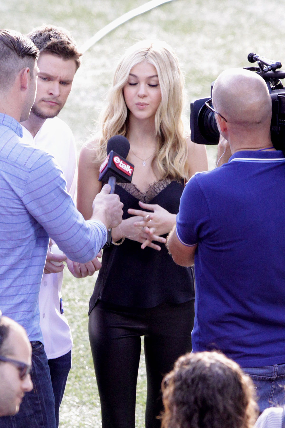 Nicola Peltz attends Blue Jays baseball game