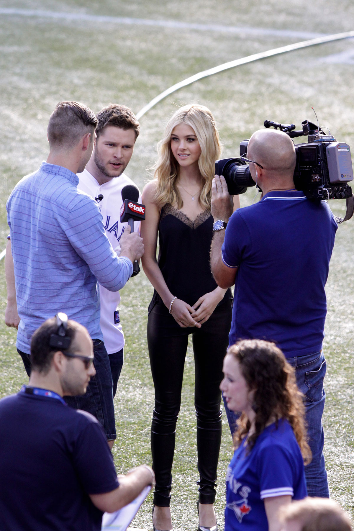 Nicola Peltz attends Blue Jays baseball game