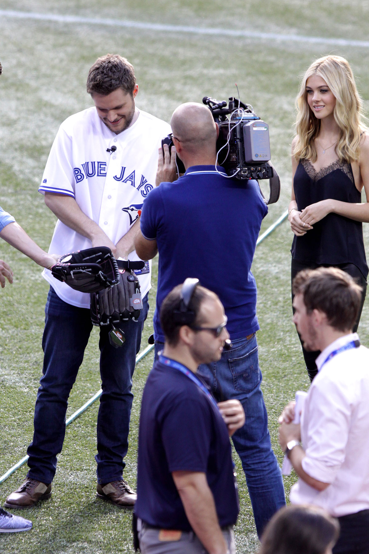 Nicola Peltz attends Blue Jays baseball game