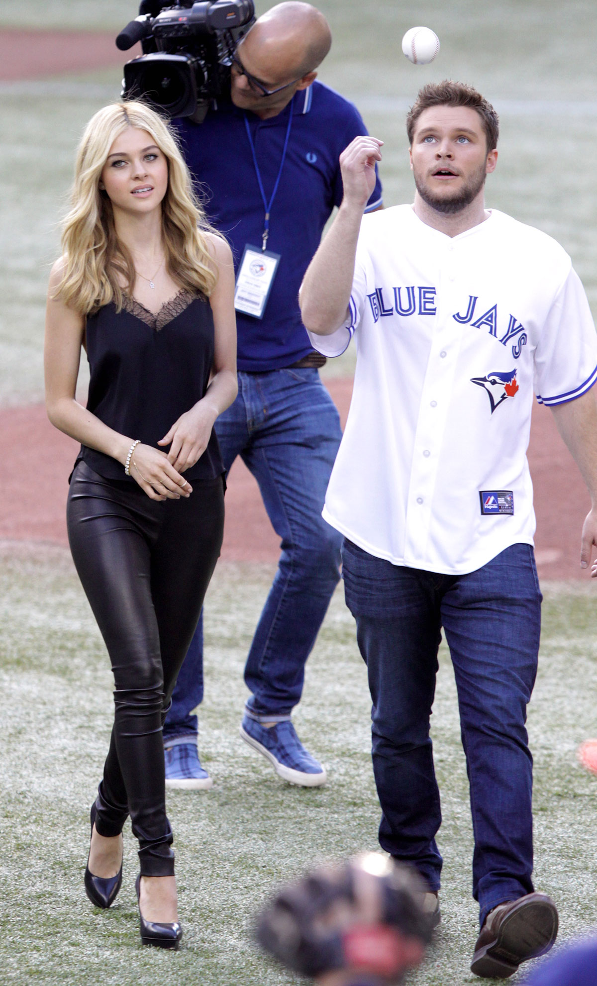 Nicola Peltz attends Blue Jays baseball game