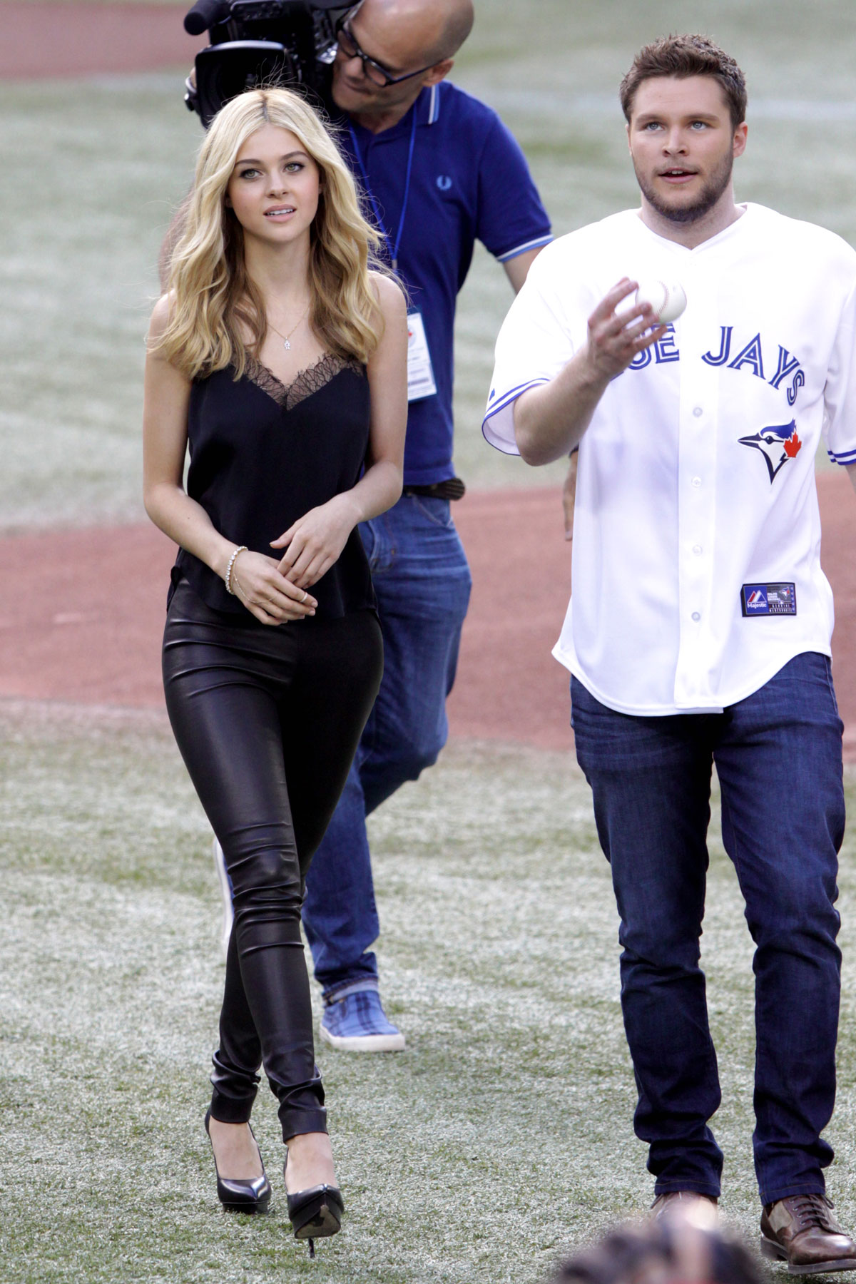 Nicola Peltz attends Blue Jays baseball game