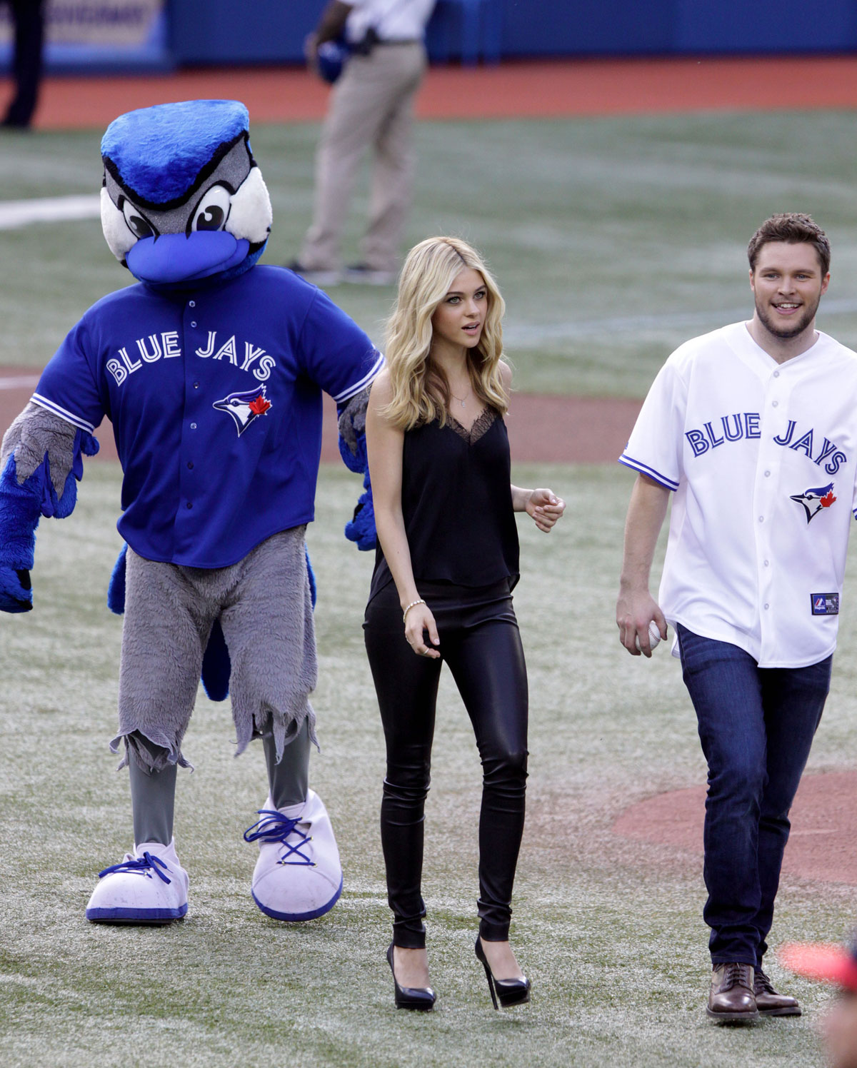 Nicola Peltz attends Blue Jays baseball game