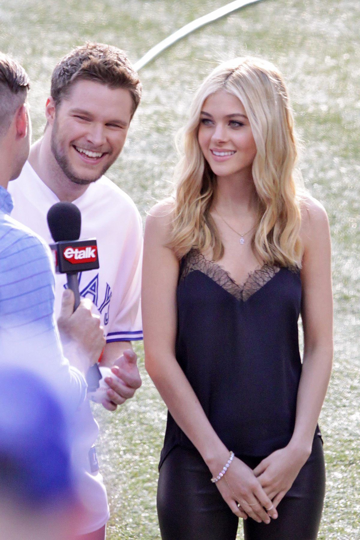 Nicola Peltz attends Blue Jays baseball game