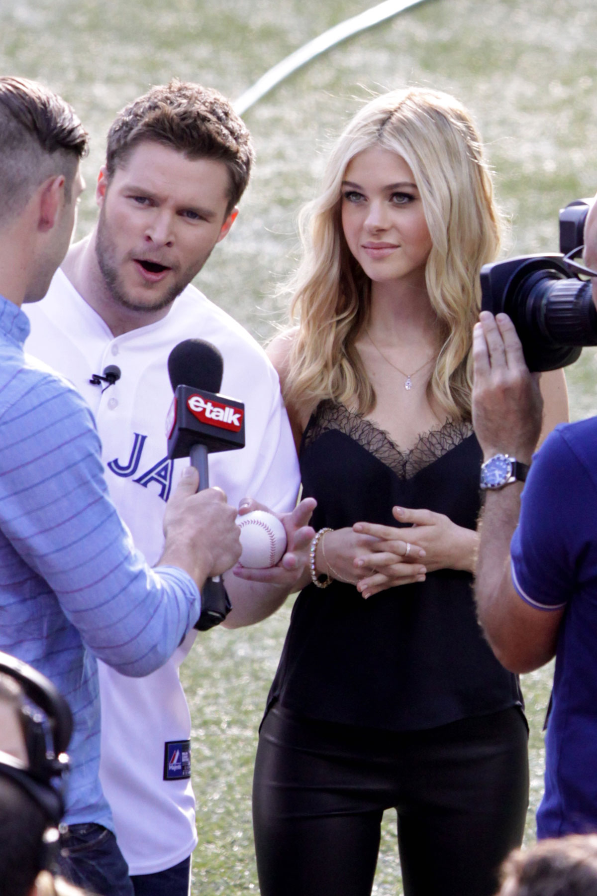 Nicola Peltz attends Blue Jays baseball game