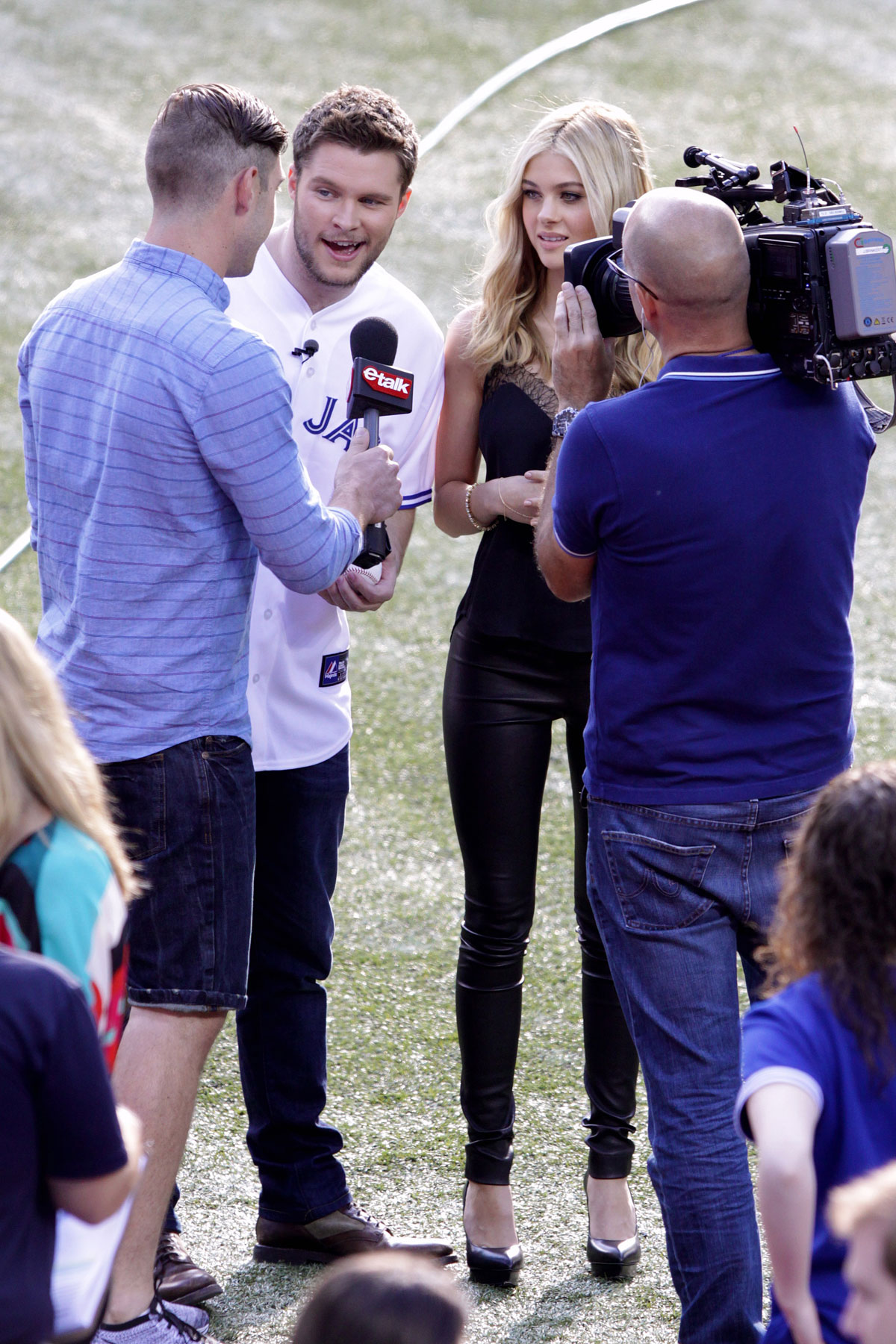 Nicola Peltz attends Blue Jays baseball game