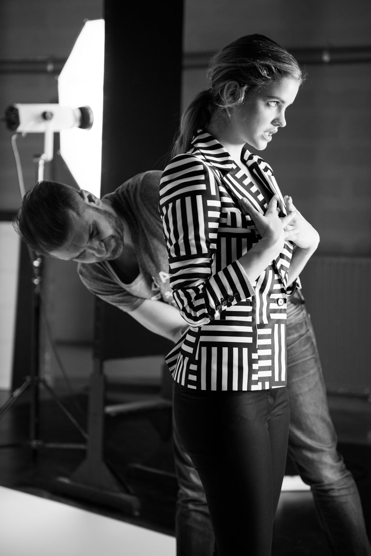 Barbara Palvin behind the scenes photos for InStyle Hungary