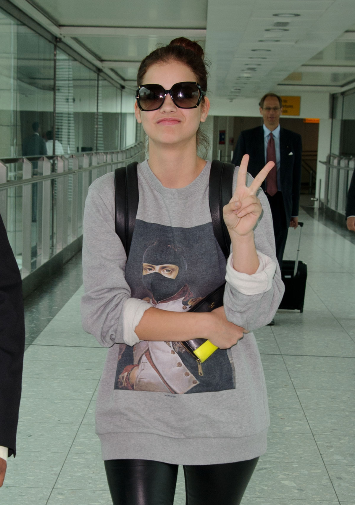 Barbara Palvin at Heathrow airport