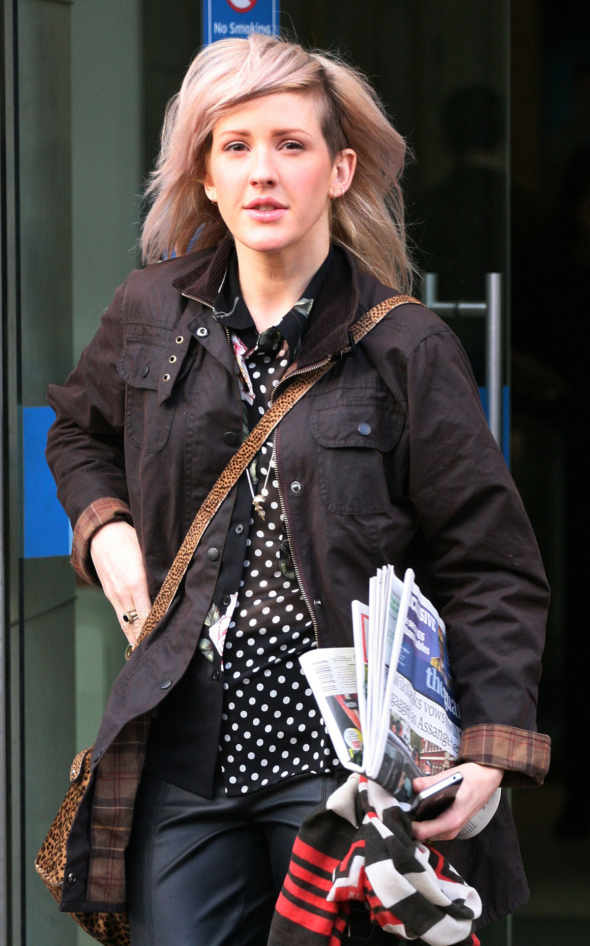 Ellie Goulding leaving the ITV Studios