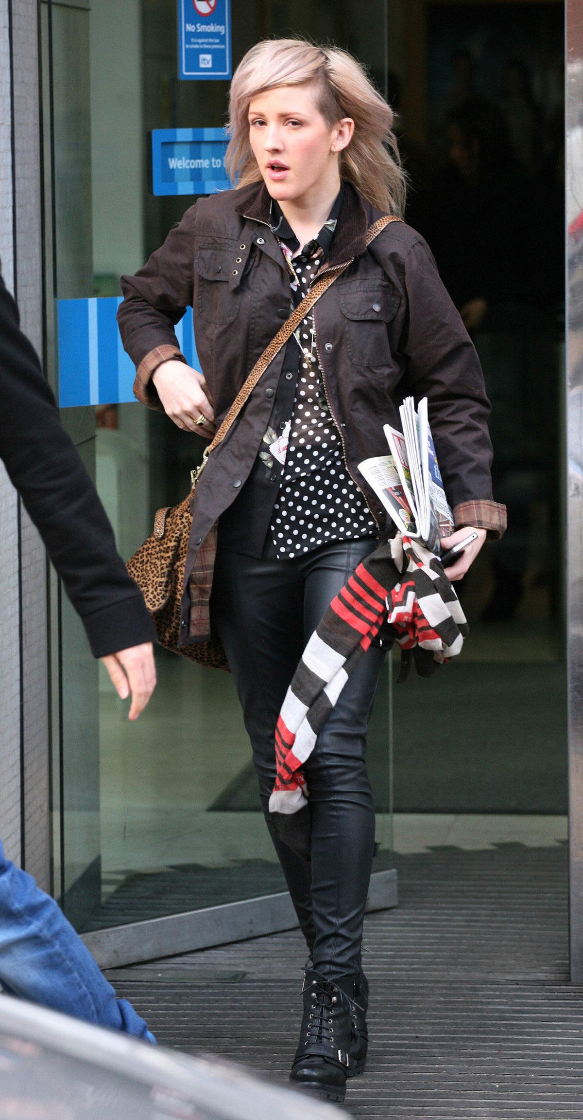 Ellie Goulding leaving the ITV Studios