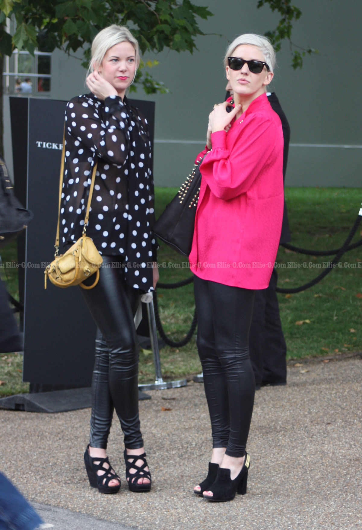 Ellie Goulding arriving at the Burberry London Fashion Show