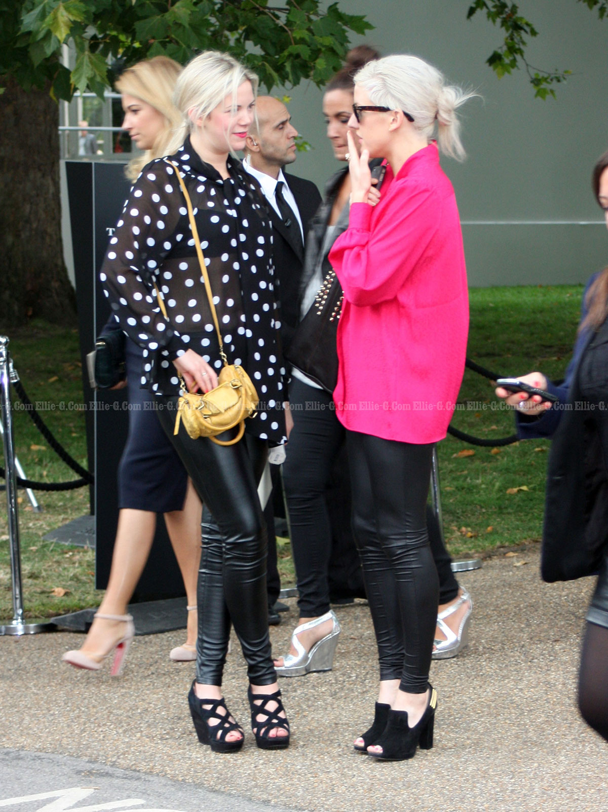 Ellie Goulding arriving at the Burberry London Fashion Show