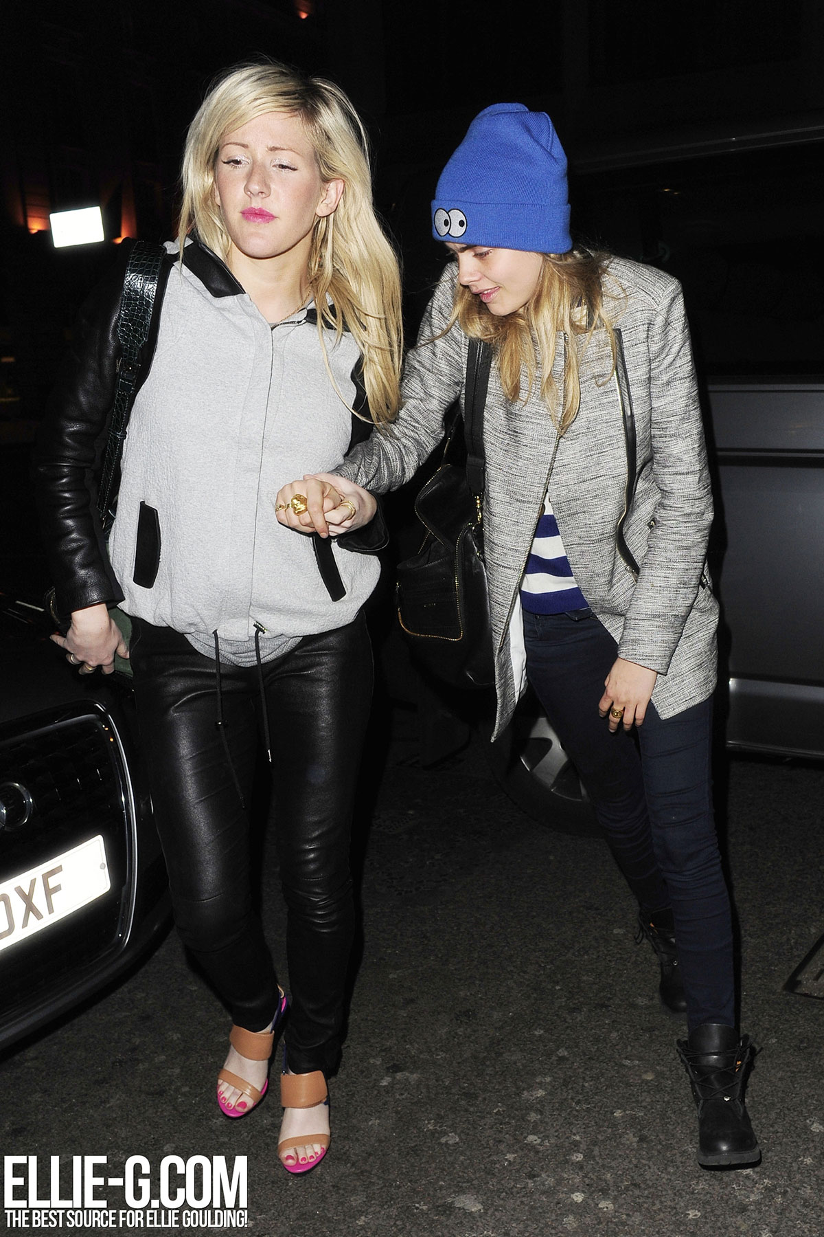 Ellie Goulding with Cara Delevingne at Mahiki