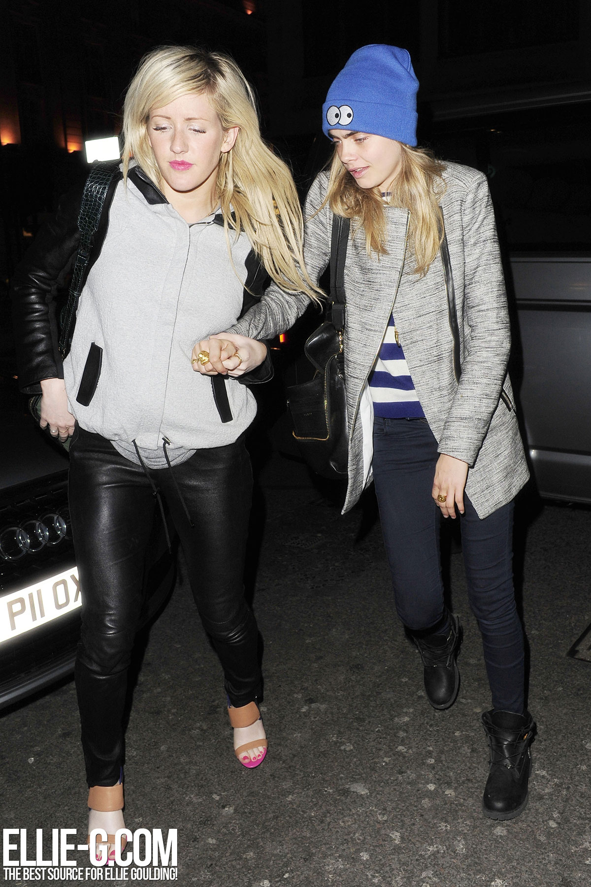 Ellie Goulding with Cara Delevingne at Mahiki